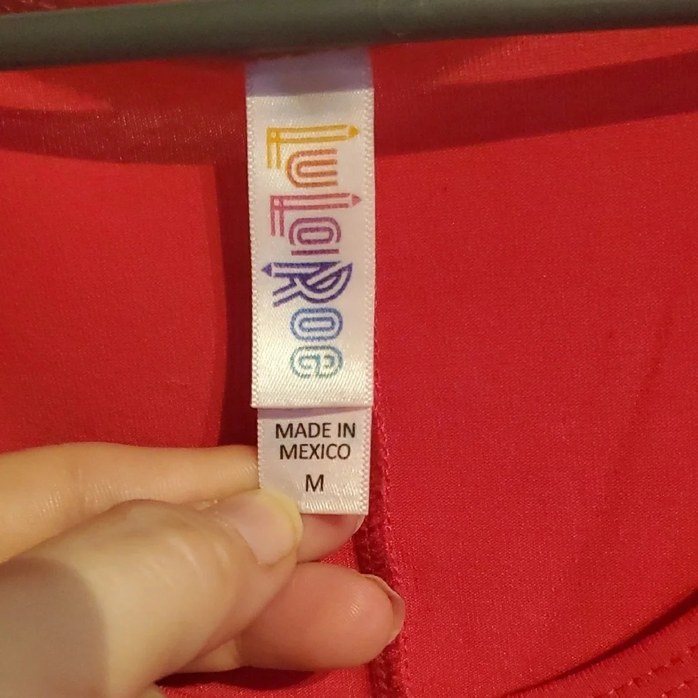 LuLaRoe Cherry Red Short Sleeve Top